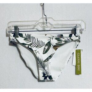 Gianni Binni Womens XS Bikini Bottom Botanic Escape Floral Reversible White Boho